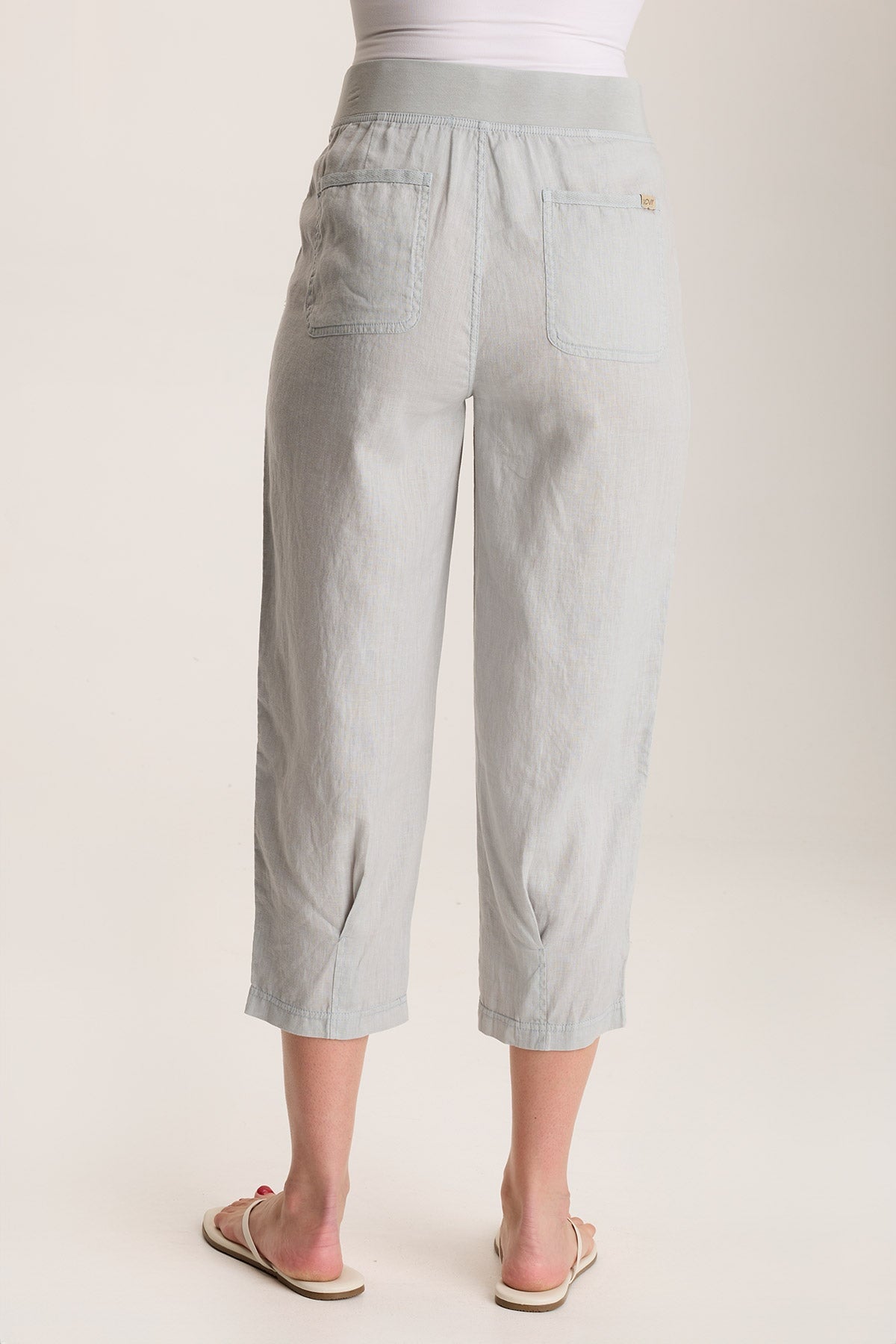 Camden Linen Tapered Crop Pant