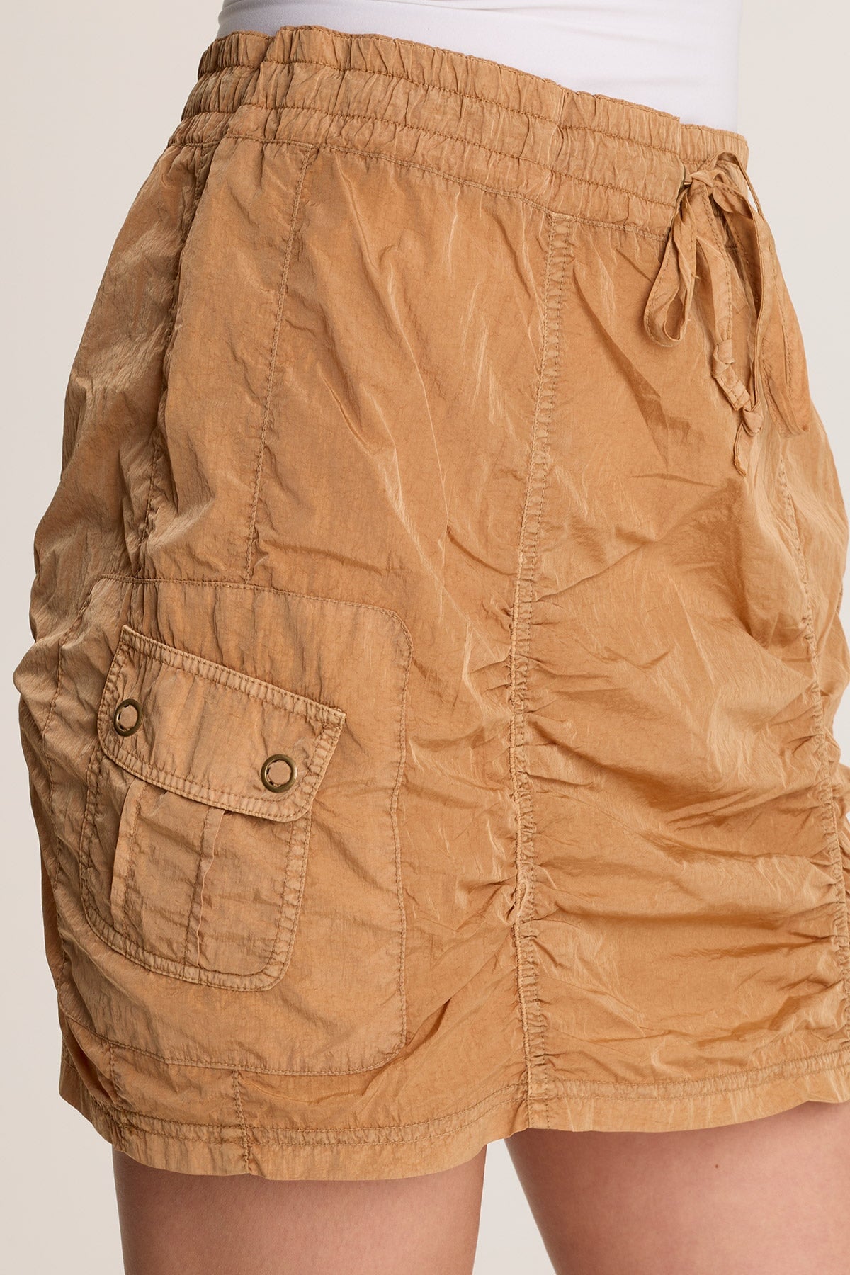 Marley Ruched Sporty Cargo Mini Skirt