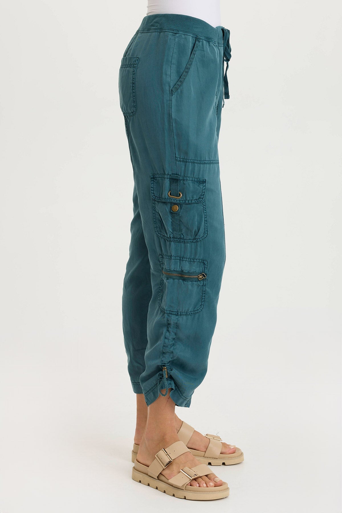 Selmy Twill Corded Cargo Crop Pant