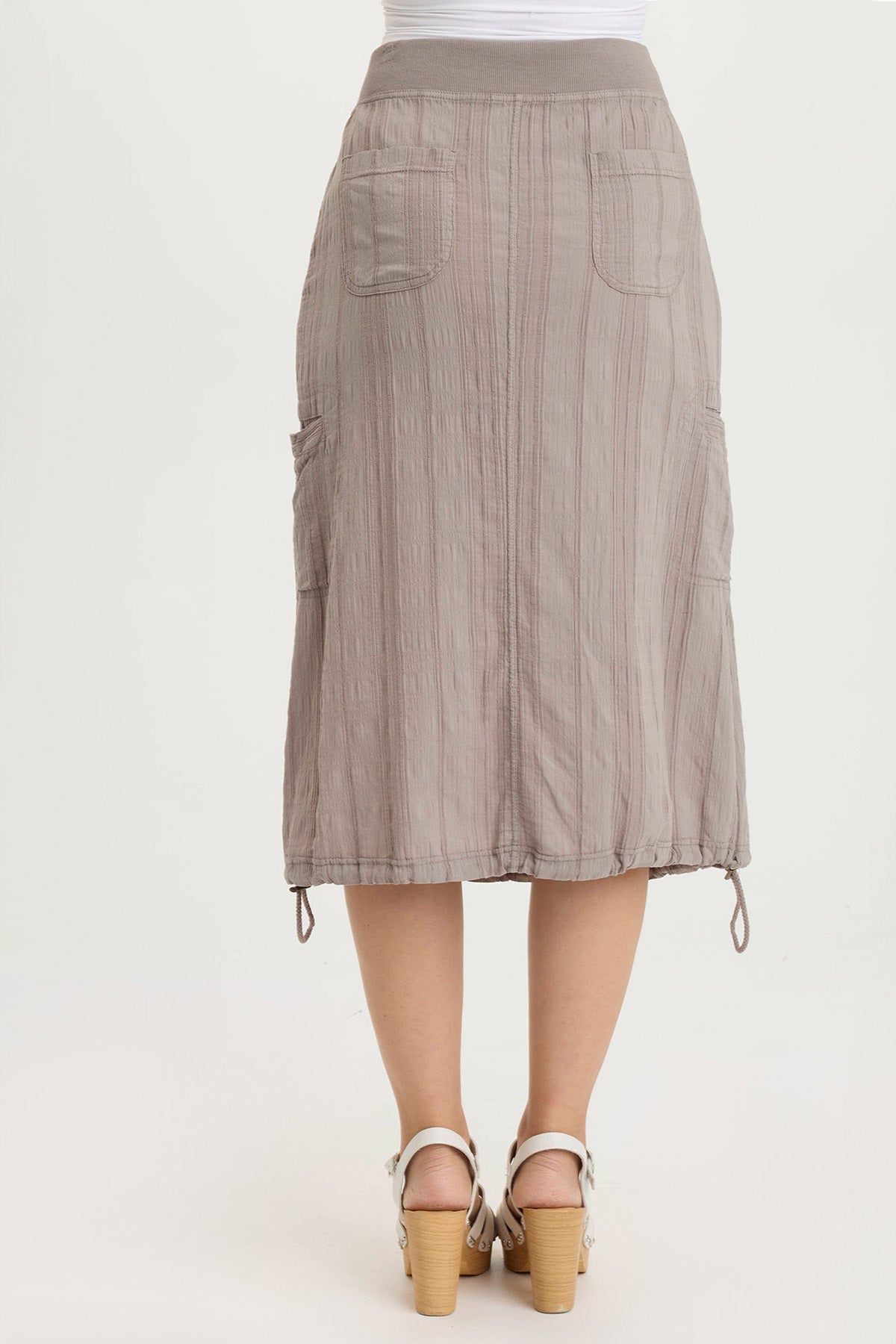 Aracelle Textured Gauze Cargo Bubble Hem Skirt