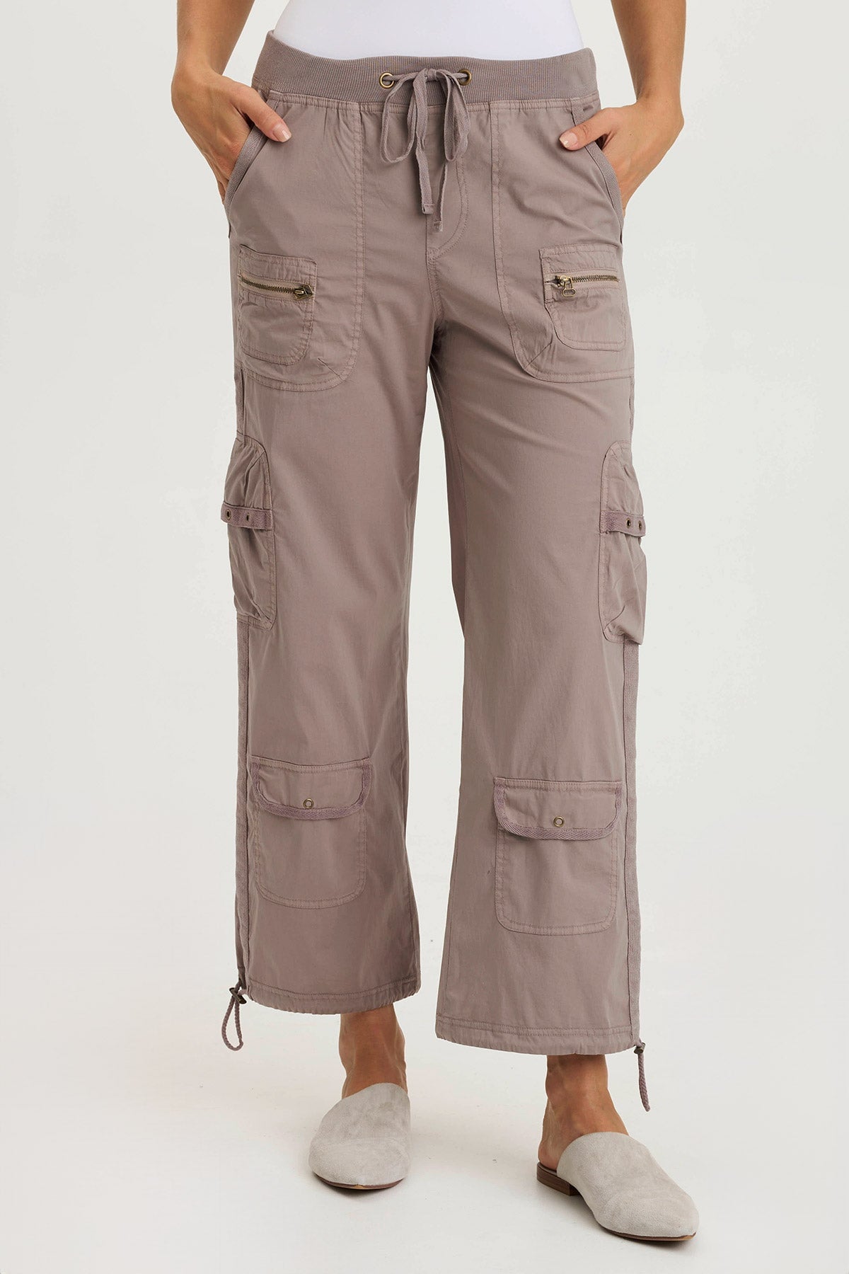 Langley Poplin Cinched Leg Cargo Pant