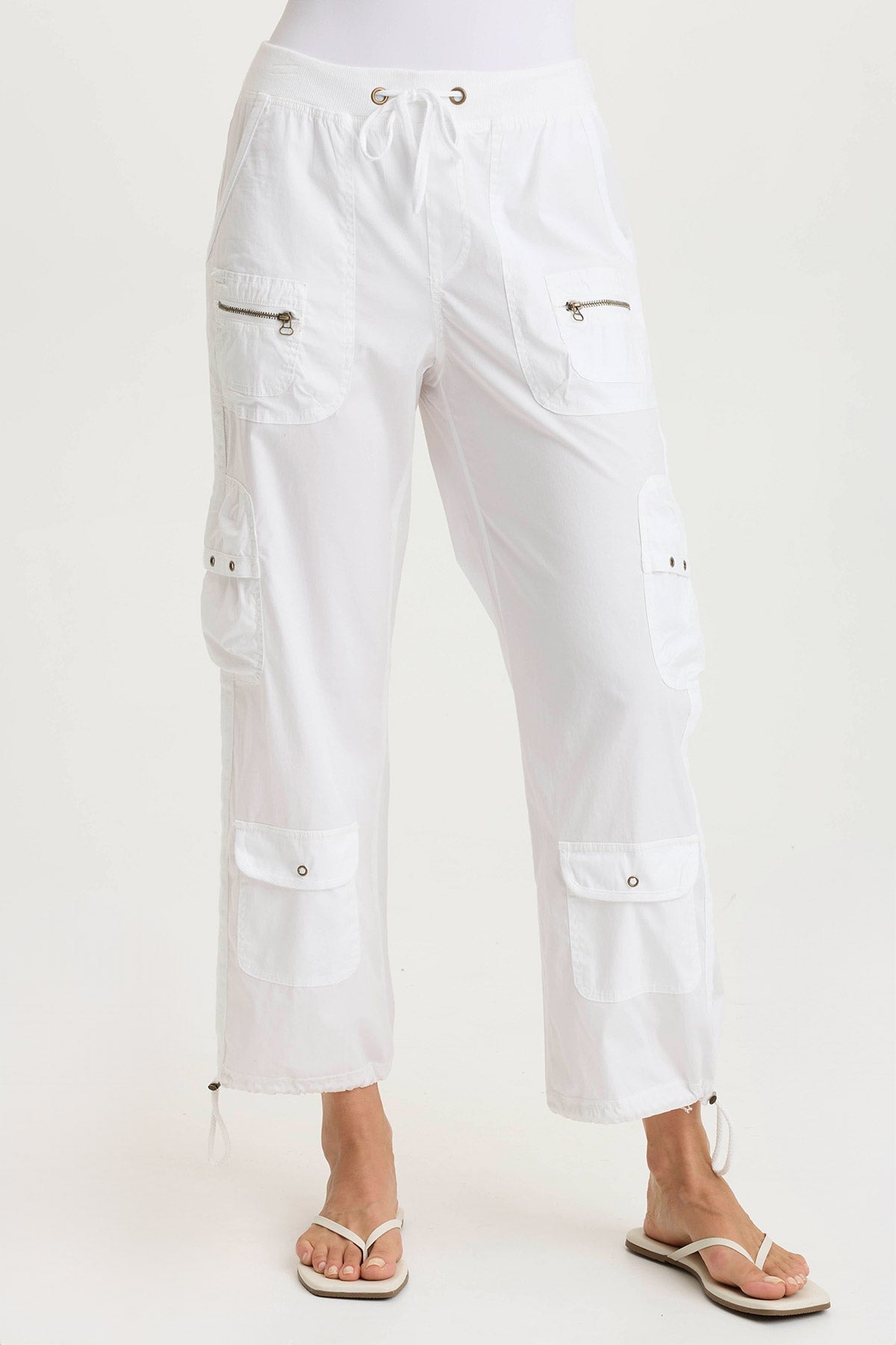 Langley Poplin Cinched Leg Cargo Pant