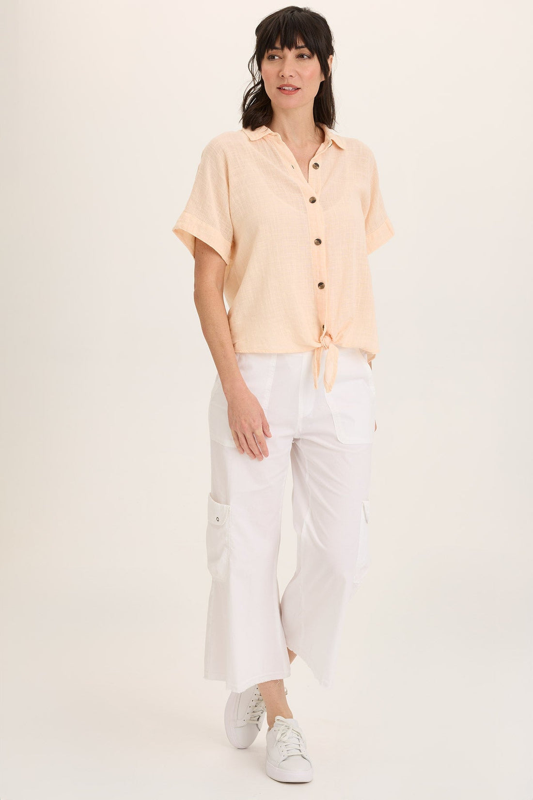Femke Stretch Poplin Cargo Crop