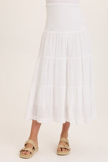Paigene Gauze Tiered Skirt