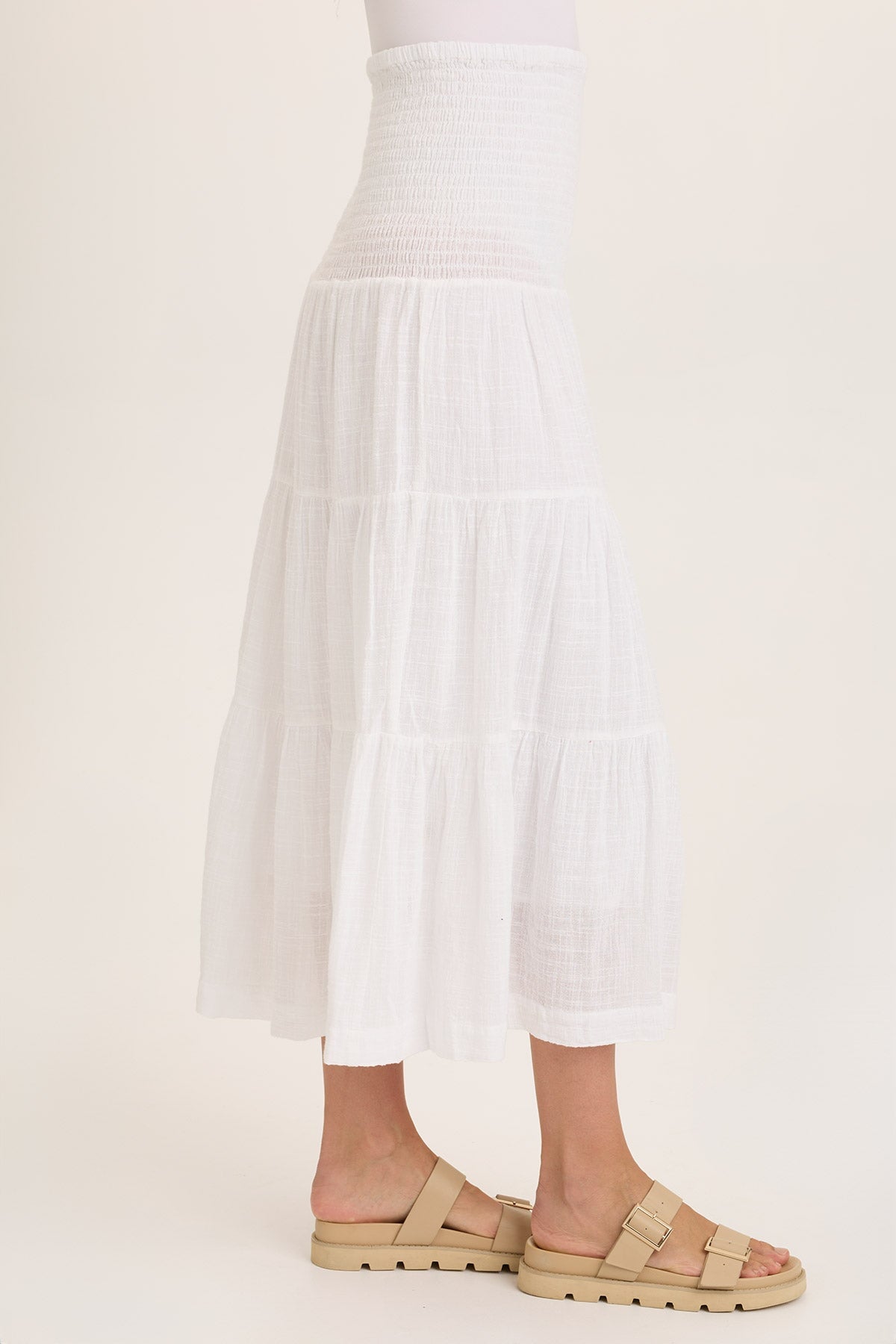 Paigene Gauze Tiered Skirt