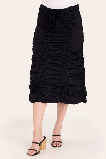 Double Shirred Panel Skirt