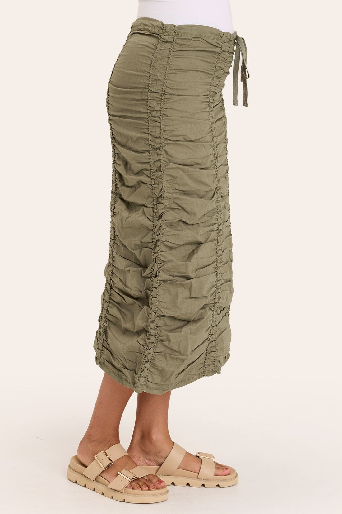 Double Shirred Panel Skirt