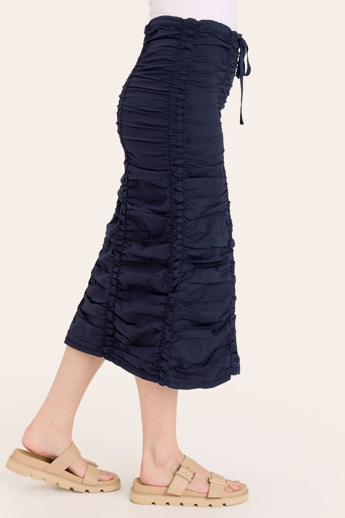 Double Shirred Panel Skirt