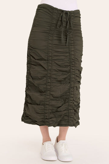 Double Shirred Panel Skirt