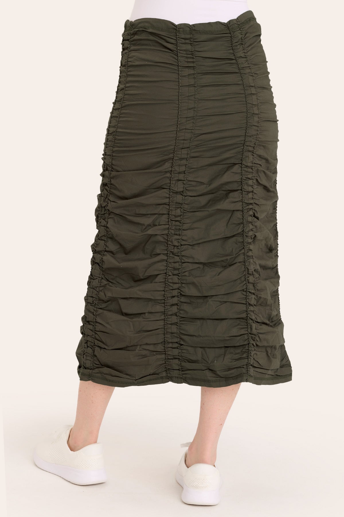 Double Shirred Panel Skirt