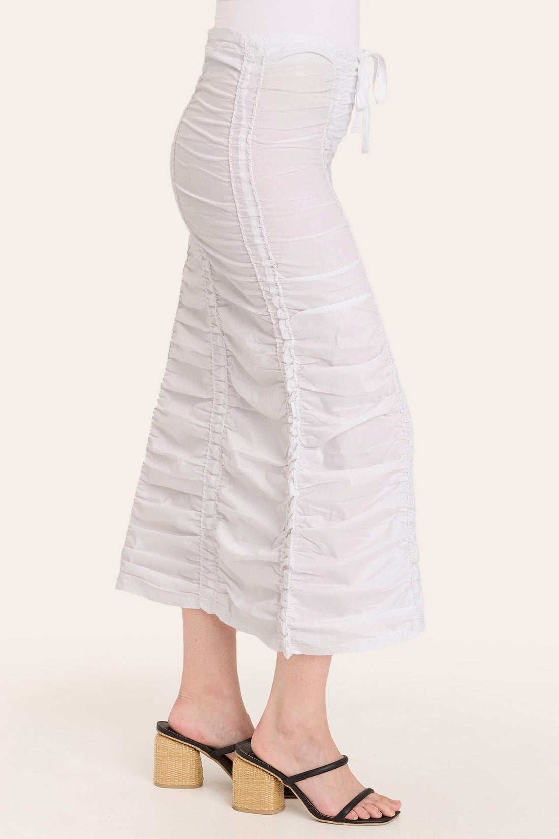 Double Shirred Panel Skirt