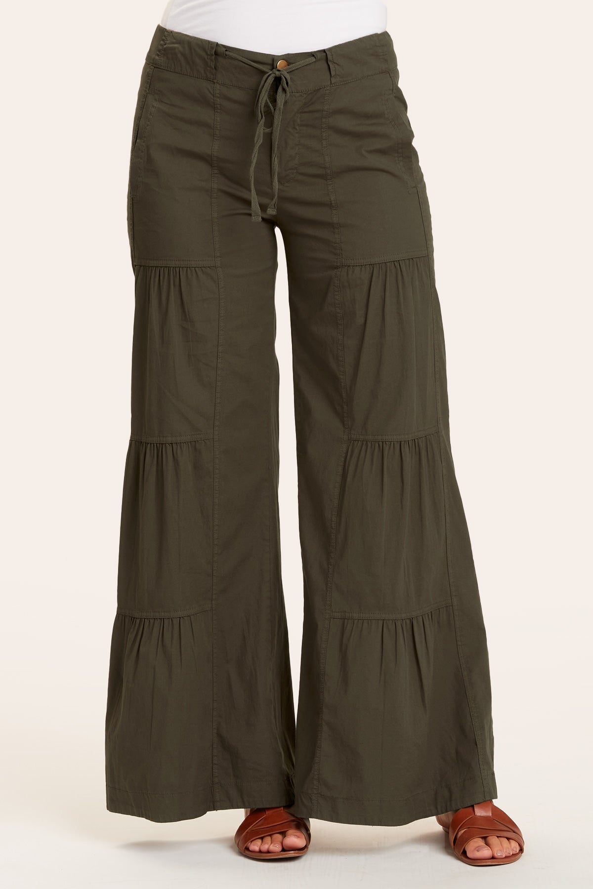Terraced Wide Leg Pant