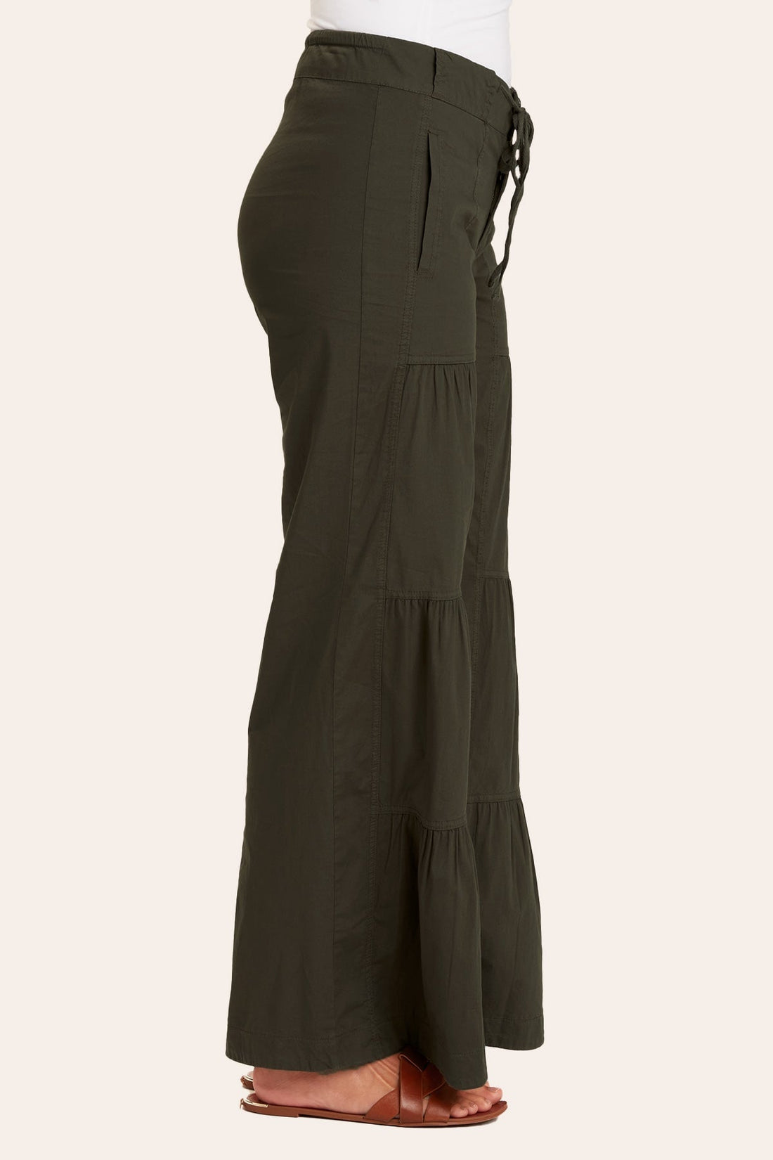 Terraced Wide Leg Pant