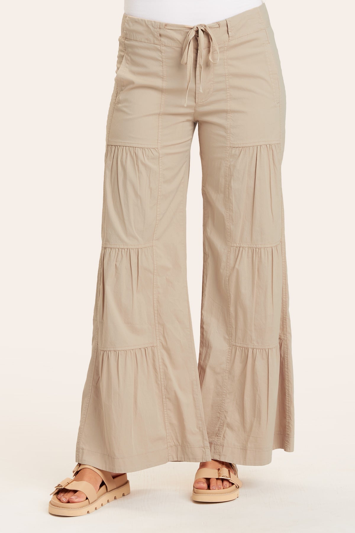 Terraced Wide Leg Pant