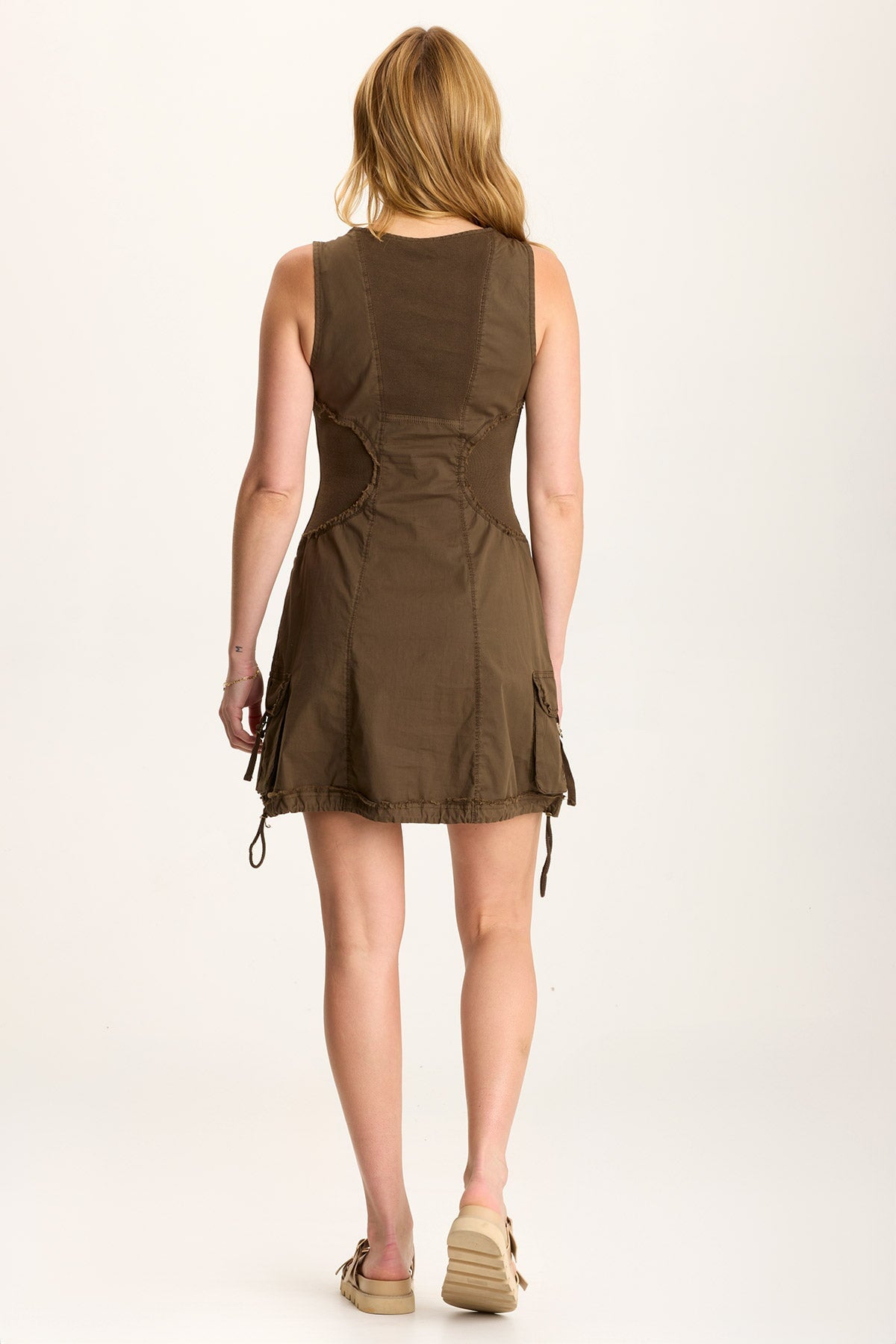 Damara Poplin Cargo Mini Dress