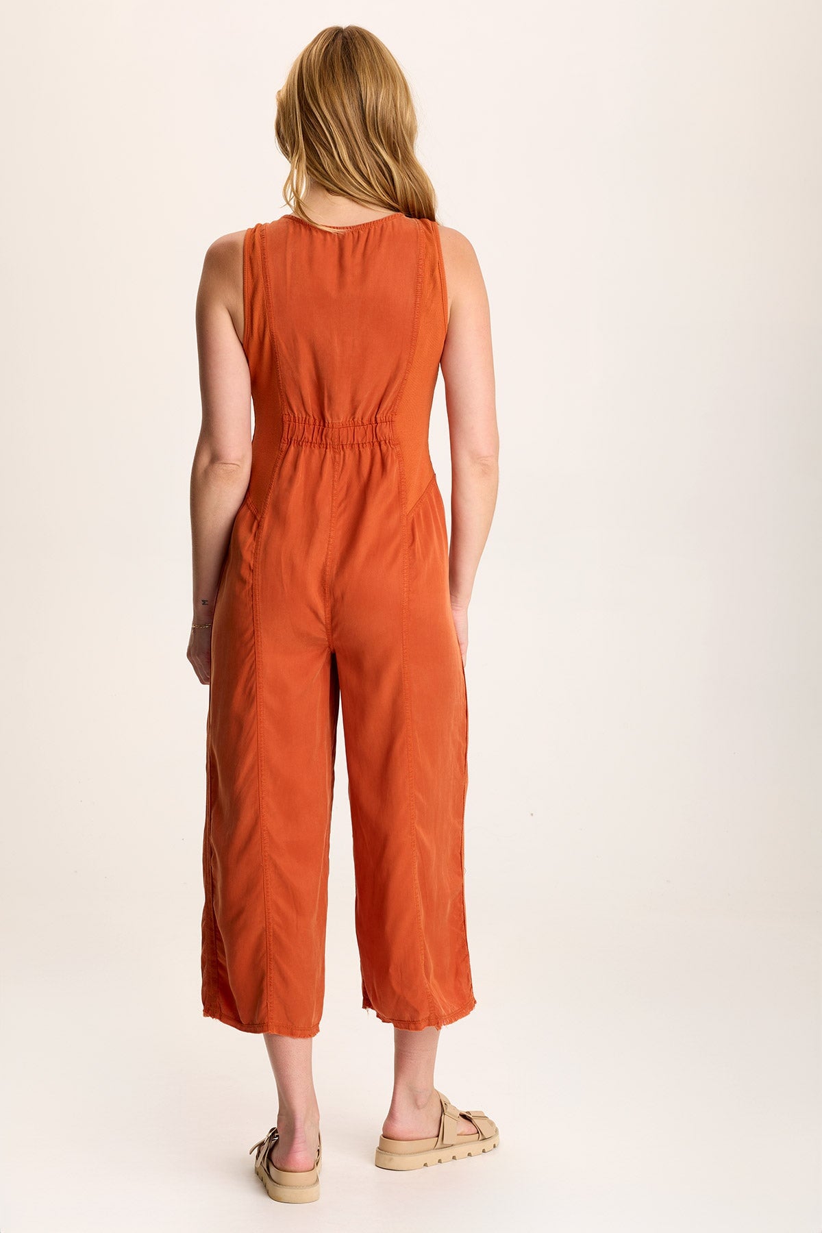Linette Jumpsuit with V-Neck and Adjustable Straps