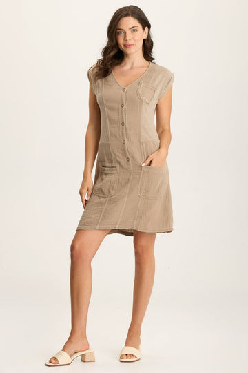 Crevin Lounge Dress in Plush Double Gauze