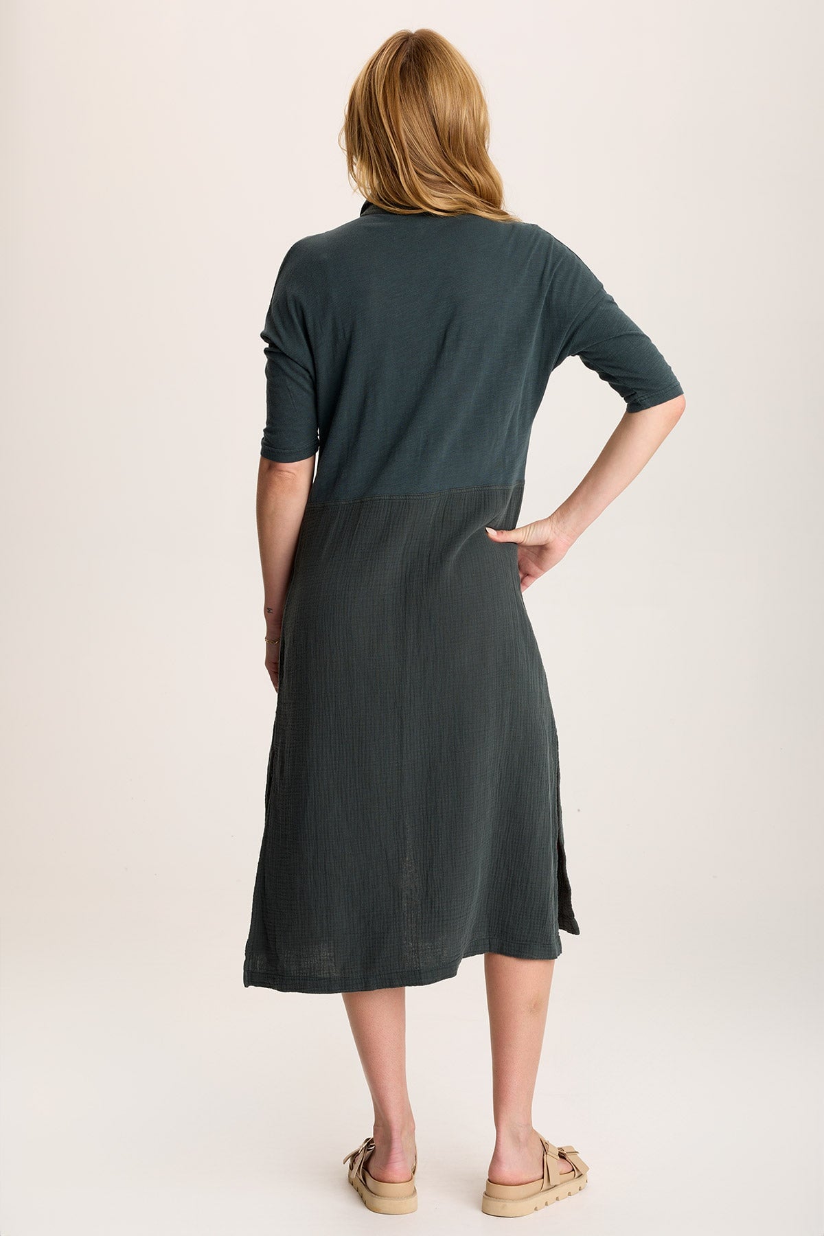 Hogue Gauze Duster Dress with Snap Front