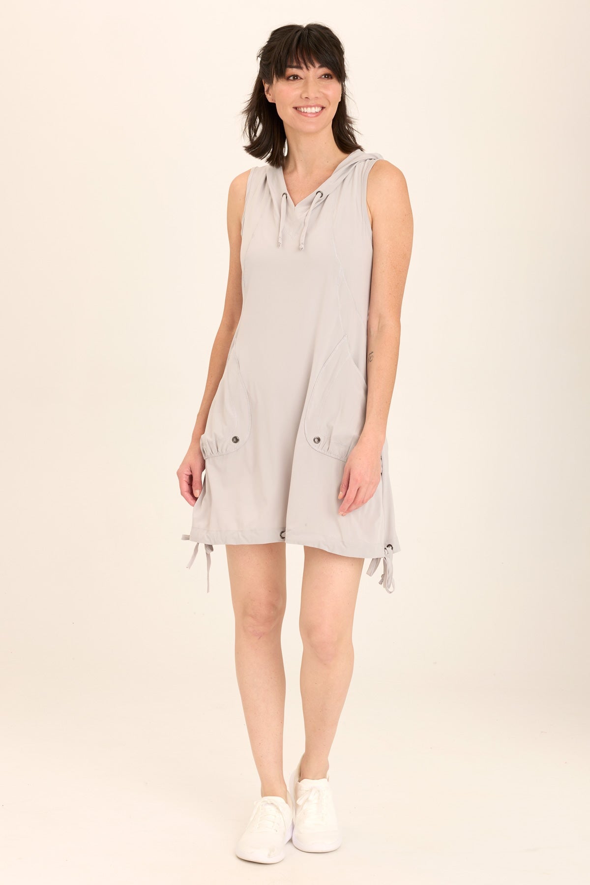 Sumi Active Whisper Stretch Hooded Cargo Mini Dress