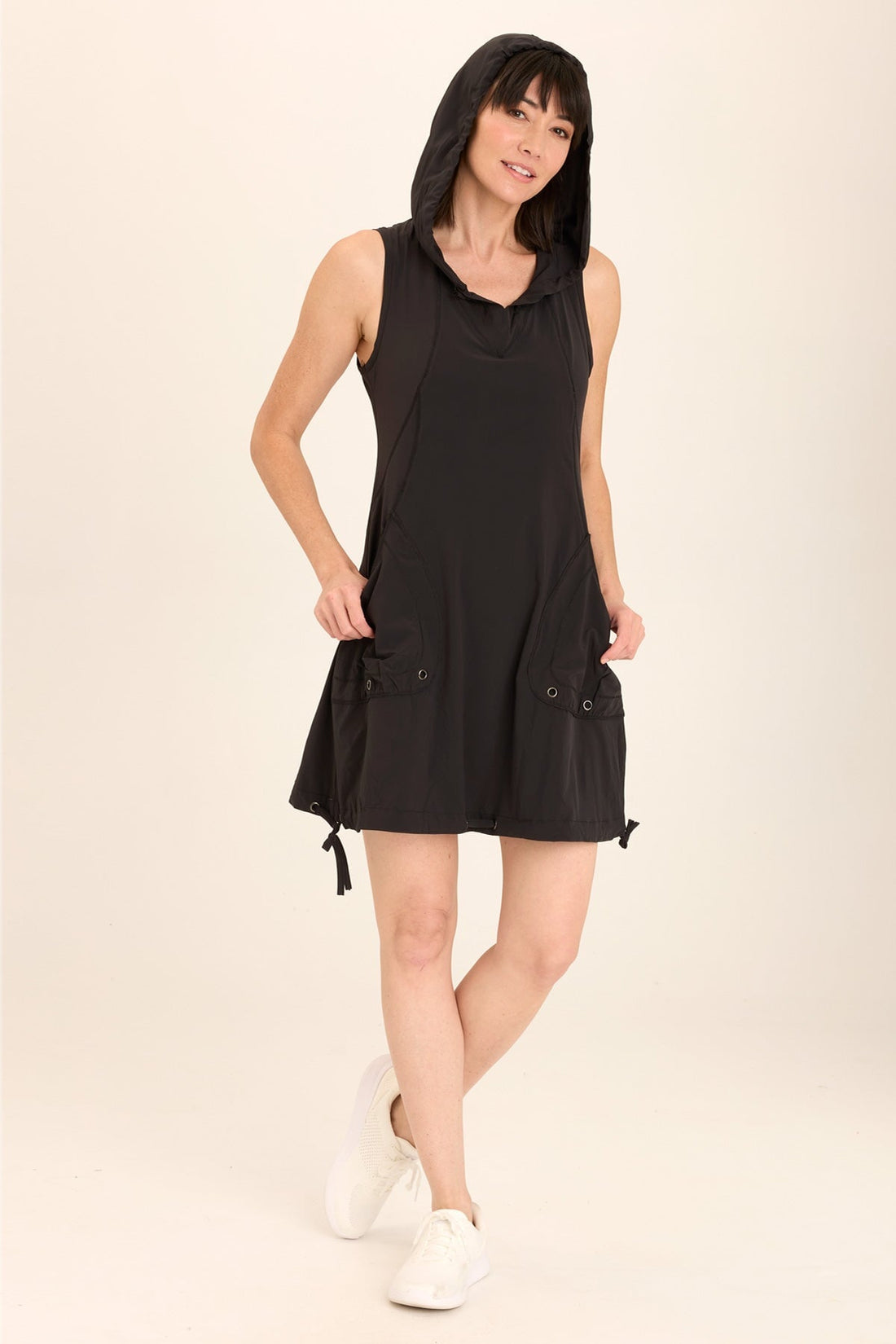 Sumi Active Whisper Stretch Hooded Cargo Mini Dress