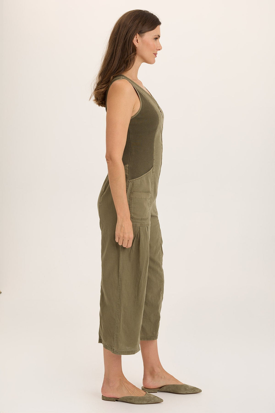 Linen Macgowan Wide Leg Zipper Jumpsuit