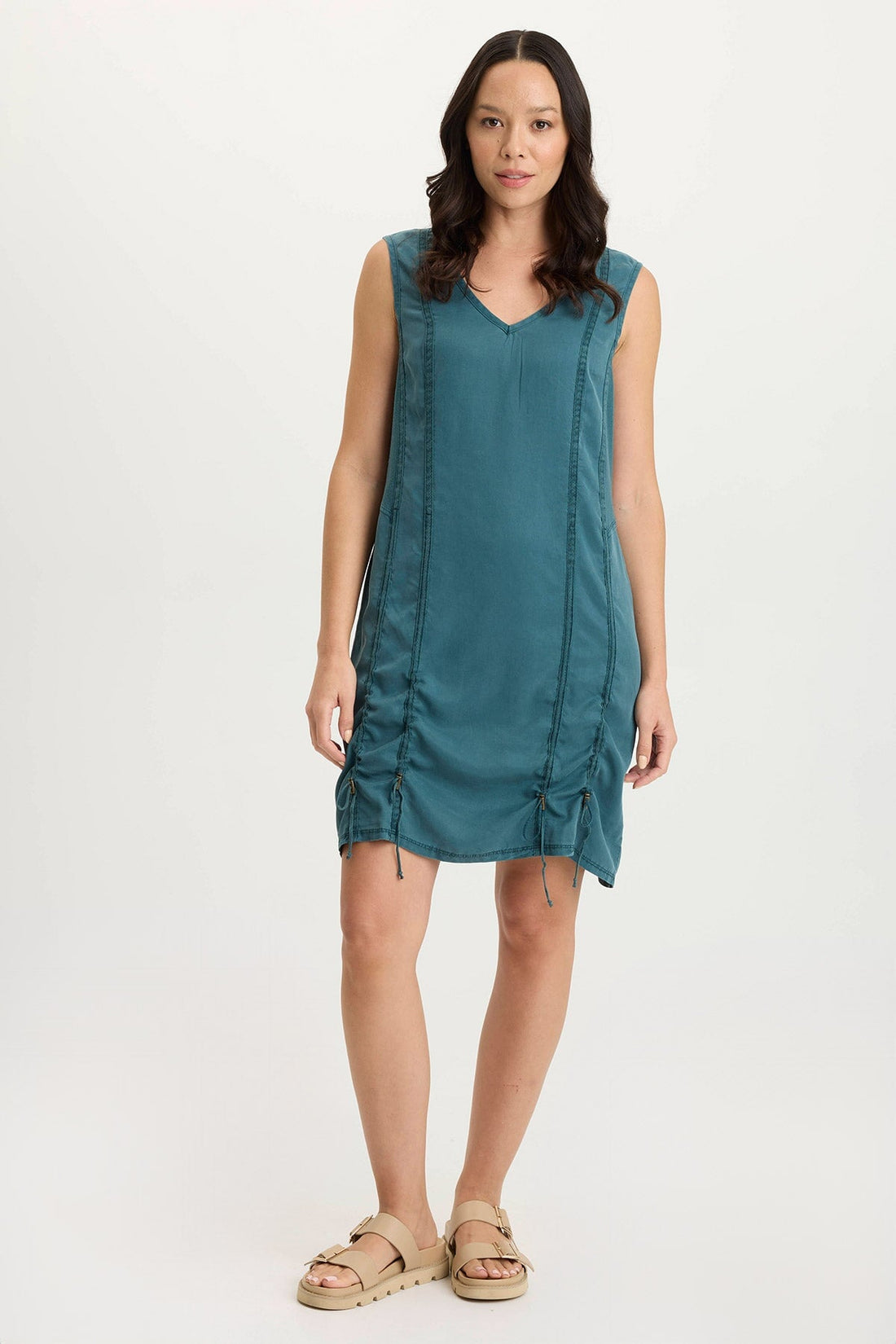 Karima Twill Corded Cinch Tank Dress