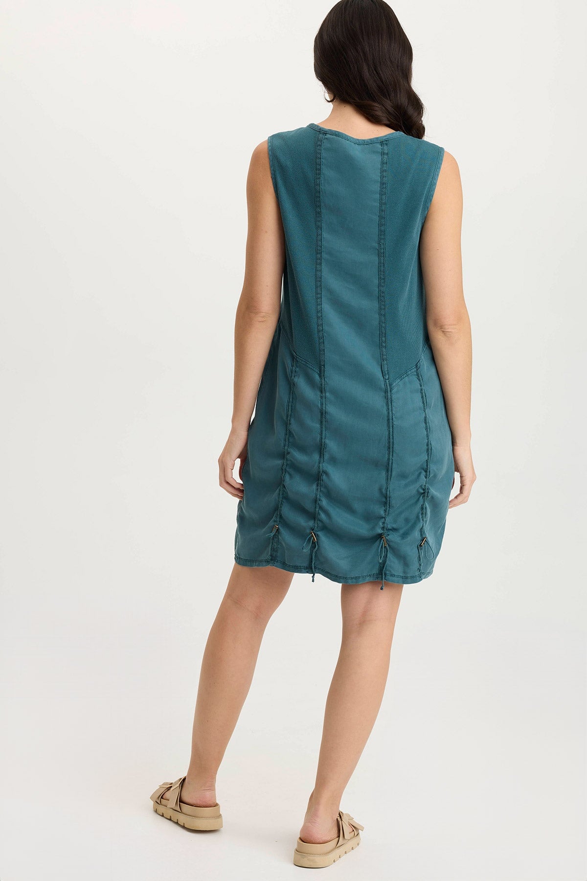 Karima Twill Corded Cinch Tank Dress